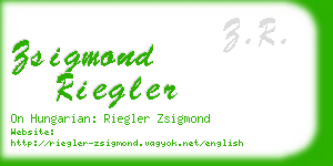 zsigmond riegler business card